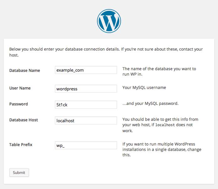 WordPress Installer.